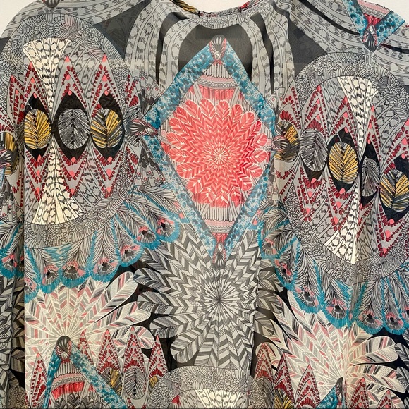 Persaya Bohemian Sheer Kimono Beach Coverup - Picture 12 of 14